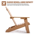 Afuera Living Brown Fade-Resistant Adirondack Chair with Cup Holder