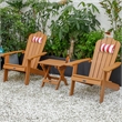 Afuera Living Brown Fade-Resistant Adirondack Chair with Cup Holder