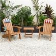 Afuera Living Brown Fade-Resistant Adirondack Chair with Cup Holder