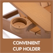 Afuera Living Brown Fade-Resistant Adirondack Chair with Cup Holder