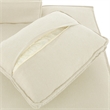 Afuera Living Contemporary 125-Inch Beige Chenille Chaise Lounge Sofa