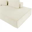Afuera Living Contemporary 125-Inch Beige Chenille Chaise Lounge Sofa
