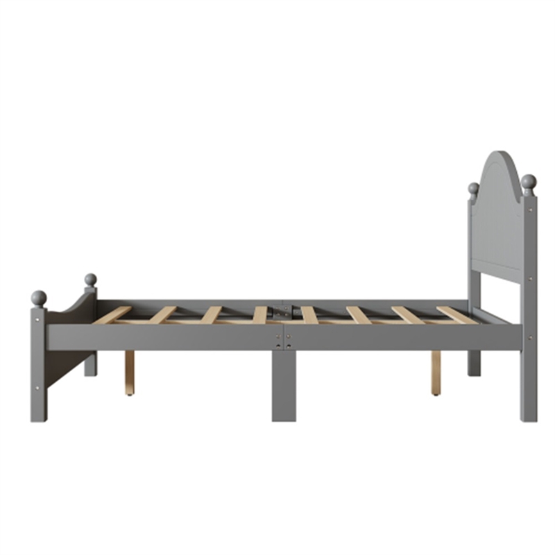 Afuera Living Contemporary Gray Solid Wood Queen Platform Bed