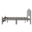Afuera Living Contemporary Gray Solid Wood Queen Platform Bed