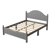 Afuera Living Contemporary Gray Solid Wood Queen Platform Bed