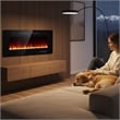 Afuera Living Contemporary 50-Inch Black Recessed Electric Fireplace