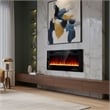 Afuera Living Contemporary 50-Inch Black Recessed Electric Fireplace
