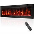 Afuera Living Contemporary 42-Inch Black Recessed Electric Fireplace