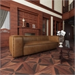 Afuera Living Contemporary Brown Full Aniline Genuine Leather Sofa