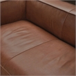 Afuera Living Contemporary Brown Full Aniline Genuine Leather Sofa