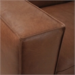 Afuera Living Contemporary Brown Full Aniline Genuine Leather Sofa