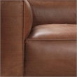 Afuera Living Contemporary Brown Full Aniline Genuine Leather Sofa