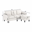 Afuera Living Beige L-Shaped Sectional Sofa with Storage Ottoman