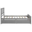Afuera Living Contemporary Gray Twin Platform Bed with 2 Storage Drawers