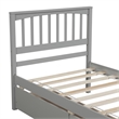 Afuera Living Contemporary Gray Twin Platform Bed with 2 Storage Drawers