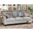Afuera Living Contemporary Light Gray 3-Piece Linen Sectional Sofa Set