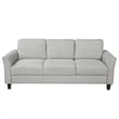 Afuera Living Contemporary Light Gray 3-Piece Linen Sectional Sofa Set