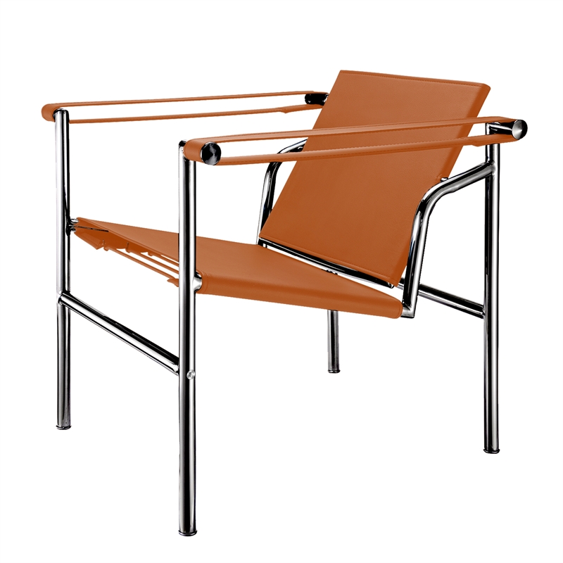 Afuera Living Amber Double-Layer Saddle Leather Accent Chair
