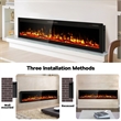 Afuera Living 80-Inch Black Ultra-Thin Recessed Electric Fireplace