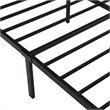Afuera Living Gray Queen Metal Storage Bed with Linen Upholstery