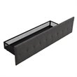 Afuera Living Gray Queen Metal Storage Bed with Linen Upholstery