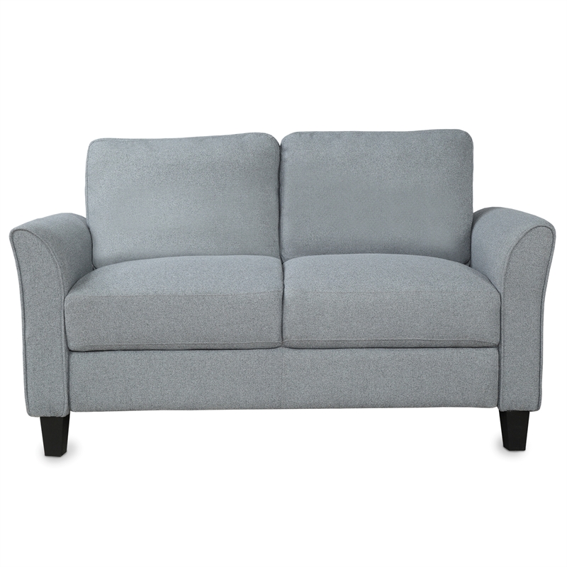 Afuera Living 3-Piece Linen Upholstered Sectional Sofa Set in Gray