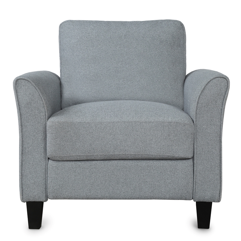 Afuera Living 3-Piece Linen Upholstered Sectional Sofa Set in Gray