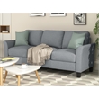 Afuera Living 3-Piece Linen Upholstered Sectional Sofa Set in Gray
