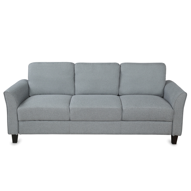 Afuera Living 3-Piece Linen Upholstered Sectional Sofa Set in Gray