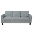 Afuera Living 3-Piece Linen Upholstered Sectional Sofa Set in Gray