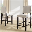Afuera Living 4-Piece Espresso Counter Height Dining Set with Upholstered Bench