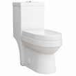 Afuera Living White Compact Dual Flush Ceramic Toilet 27.55x13x24.8 Inches