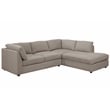 Afuera Living White L-Shaped Fabric Sectional Sofa - Right Arm