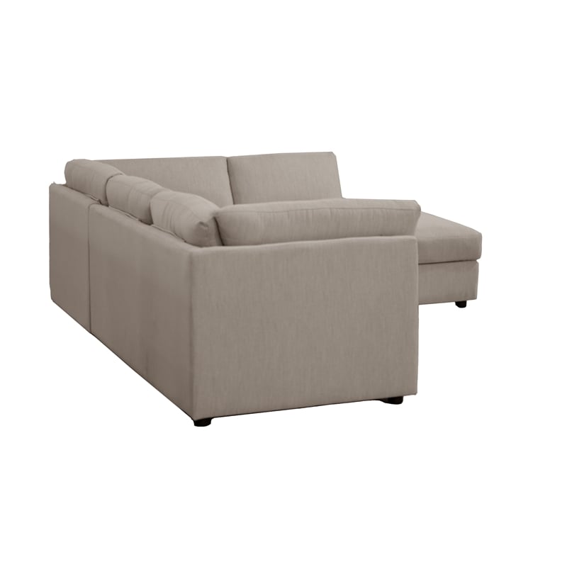 Afuera Living White L-Shaped Fabric Sectional Sofa - Right Arm