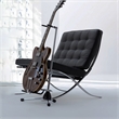 Afuera Living Mid-Century Leather Recliner Chair with Stainless Steel Frame