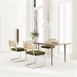 Afuera Living Stainless Steel Rattan & Velvet Dining Chairs Set of 2