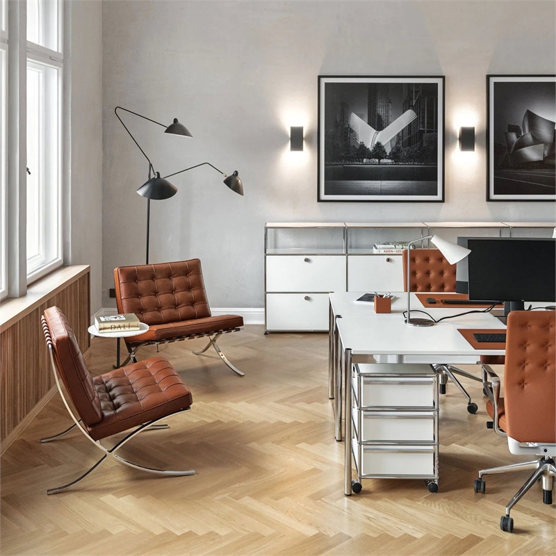 Afuera Living Amber Foldable Leather Recliner Chair with Stainless Steel Frame