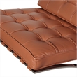 Afuera Living Amber Foldable Leather Recliner Chair with Stainless Steel Frame