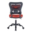 Afuera Living Red Velvet Fabric Swivel Office Task Chair with Adjustable Height