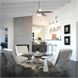 Afuera Living White Foldable Leather Recliner Chair with Stainless Steel Frame