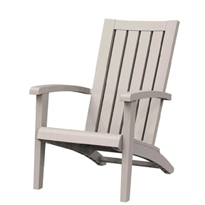 Afuera Living Black Resin Folding Adirondack Chair with Cup Holder