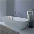 Afuera Living Contemporary White Freestanding Acrylic Soaking Bathtub