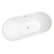 Afuera Living Contemporary White Freestanding Acrylic Soaking Bathtub