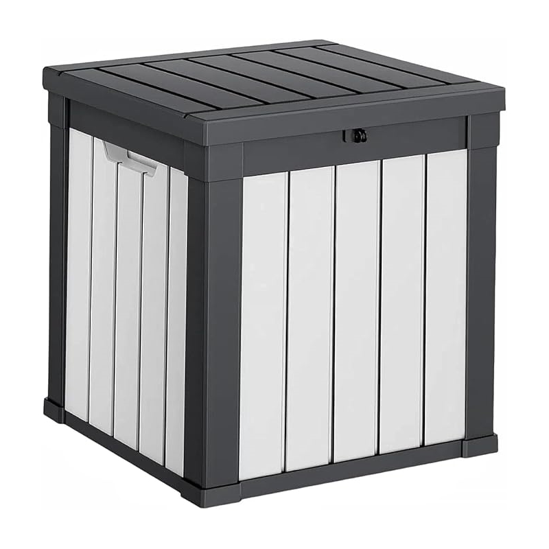 Afuera Living 50-Gallon Black and White Weatherproof Outdoor Storage Box