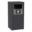 Afuera Living Black Resin Heavy-Duty Trash Bin with Slip-Resistant Base