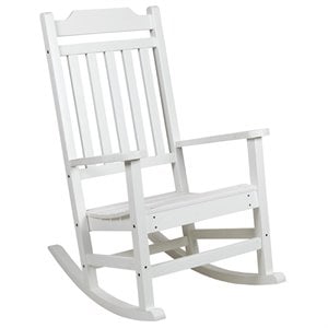 Afuera Living All-Weather Poly Resin Rocking Chair in White
