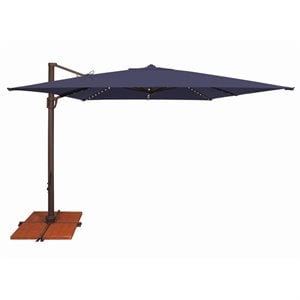 Afuera Living Starlight Square Cantilever Umbrella in Bronze/Navy