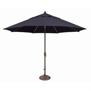 Afuera Living Auto Tilt Starlight Market Umbrella in Bronze/Navy