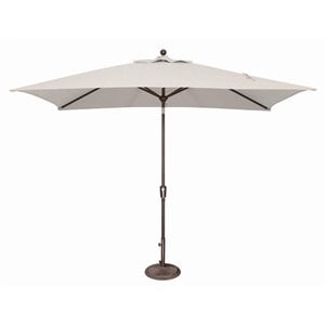 Afuera Living 120&quot Push Button Tilt Umbrella in Bronze/Natural