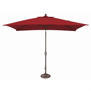 afuera living 120&quot push button tilt umbrella in bronze/really red
